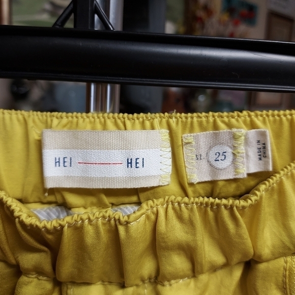 Anthropologie Hei Hei Harper Yellow Ankle pants rn#66170 - Picture 5 of 12